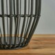 image 1 of ValueLights Contemporary Small Matt Black Rattan Cylinder Table Lamp with a White Cylinder Shade - Complete with a 6w LED GLS Bulb 3000K Warm White