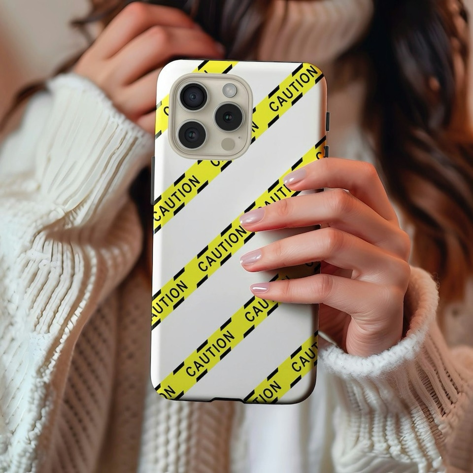 image 1 of Caution Phone Case | Multi | iPhone 14
Slim | iPhone 14
Slim