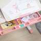 image 9 of HOMCOM Kids Desk and Chair Set, Height Adjustable Study Table for 3-12 Years | Pink