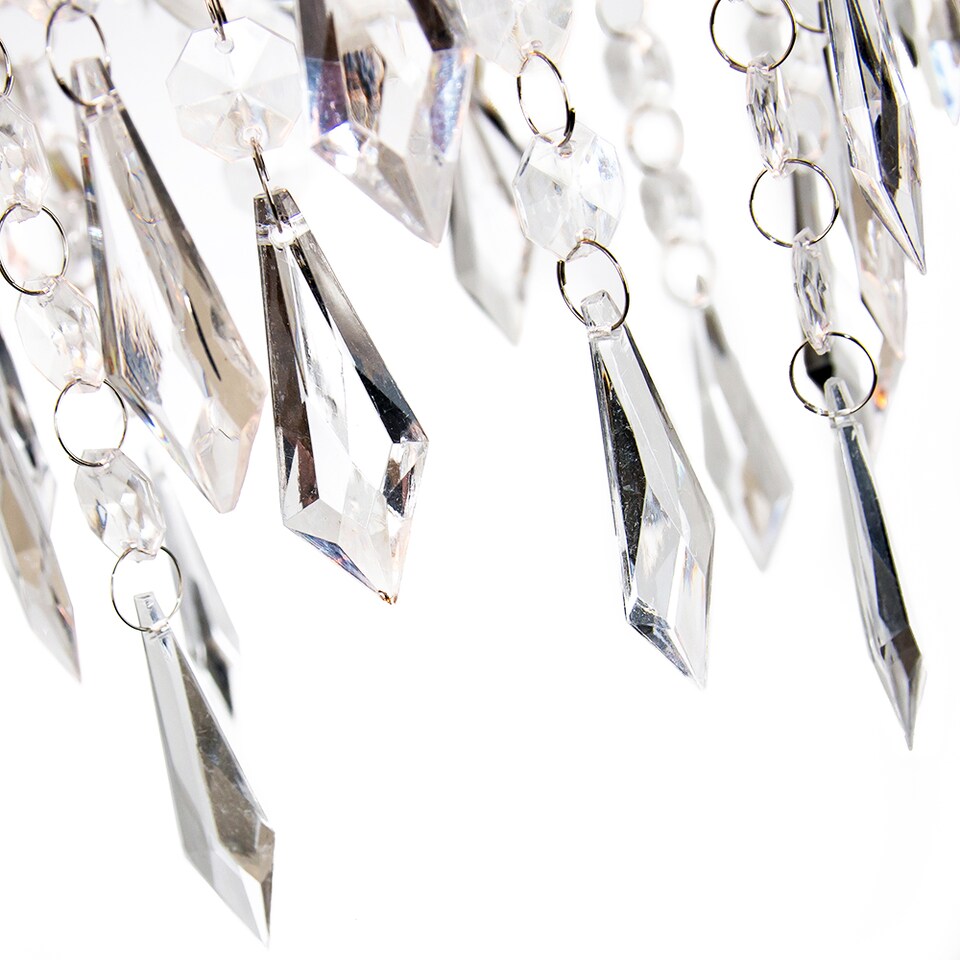 image 1 of Modern Waterfall Design Pendant Shade with Clear Acrylic Droplets and Beads | Clear