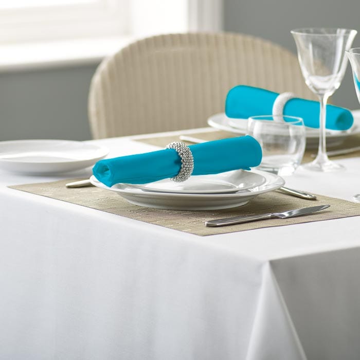 Vision Polyester Plain Coloured Napkin in Blue | Size: 41 cm x 41 cm
