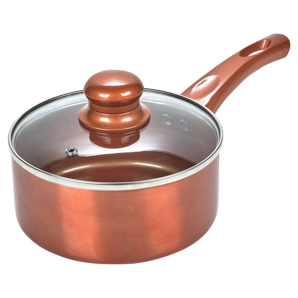 image 1 of 5 Piece Copper Ceramic Cookware Set
