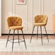 image 5 of SONARA Set of 2 Blended Woven Fabric Counter Height Bar Stools with Backrest | Yellow