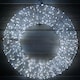 image 2 of 45cm Light up Silver Hanging Christmas Beaded Wreath with 600 White LEDs