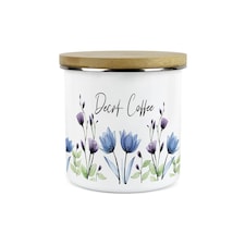 Blue & Purple Floral Large Decaf Coffee Canister