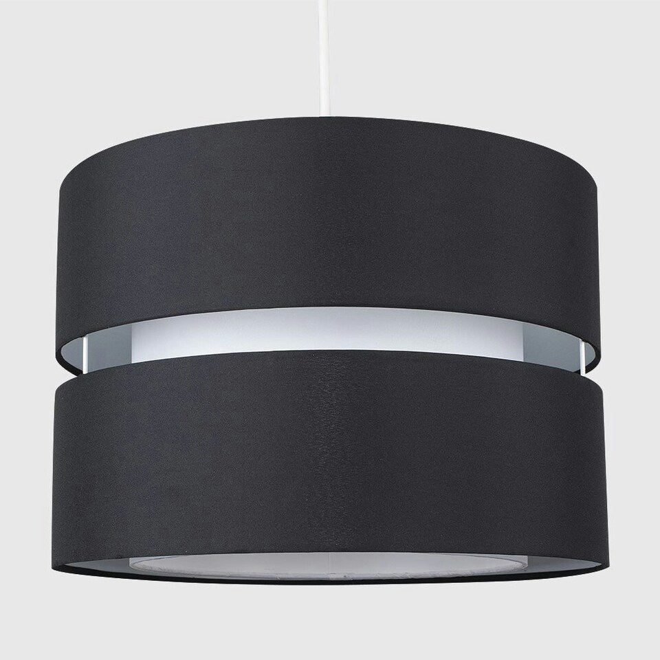 image 1 of ValueLights Sophia Large Black 2 Tier Ceiling Light Shade