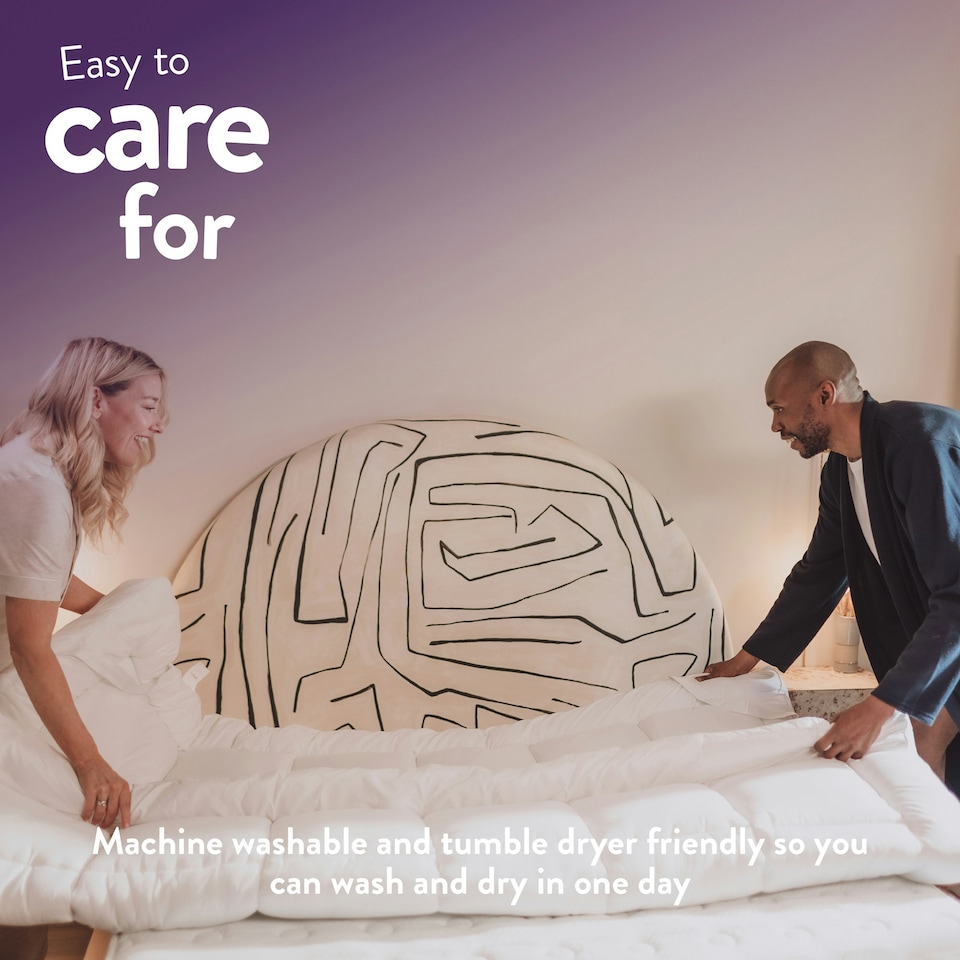 image 1 of 10cm Mattress Topper – Extra Deep Comfort | White | Double