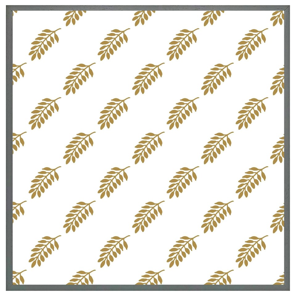 image 1 of Gold leaf pattern (Picture Frame) Grey | L