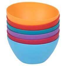 6x Small Plastic Bowls | Multi | 1