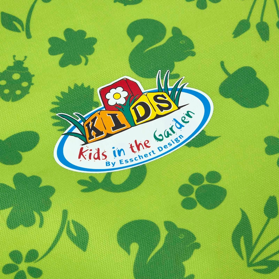 image 1 of Homescapes Children's Gardening Apron with Green Floral Design