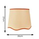 image 3 of ValueLights Dutton Natural Fabric Rust Trim Scallop Edge Ceiling Floor Table Large Lamp Shade