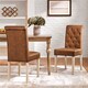 image 2 of Yaheetech Set of 2 Classic Armless Dining Room Chairs Brown | Retro Brown