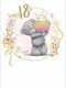 image 1 of Bear With Cupcake 18th Birthday Card