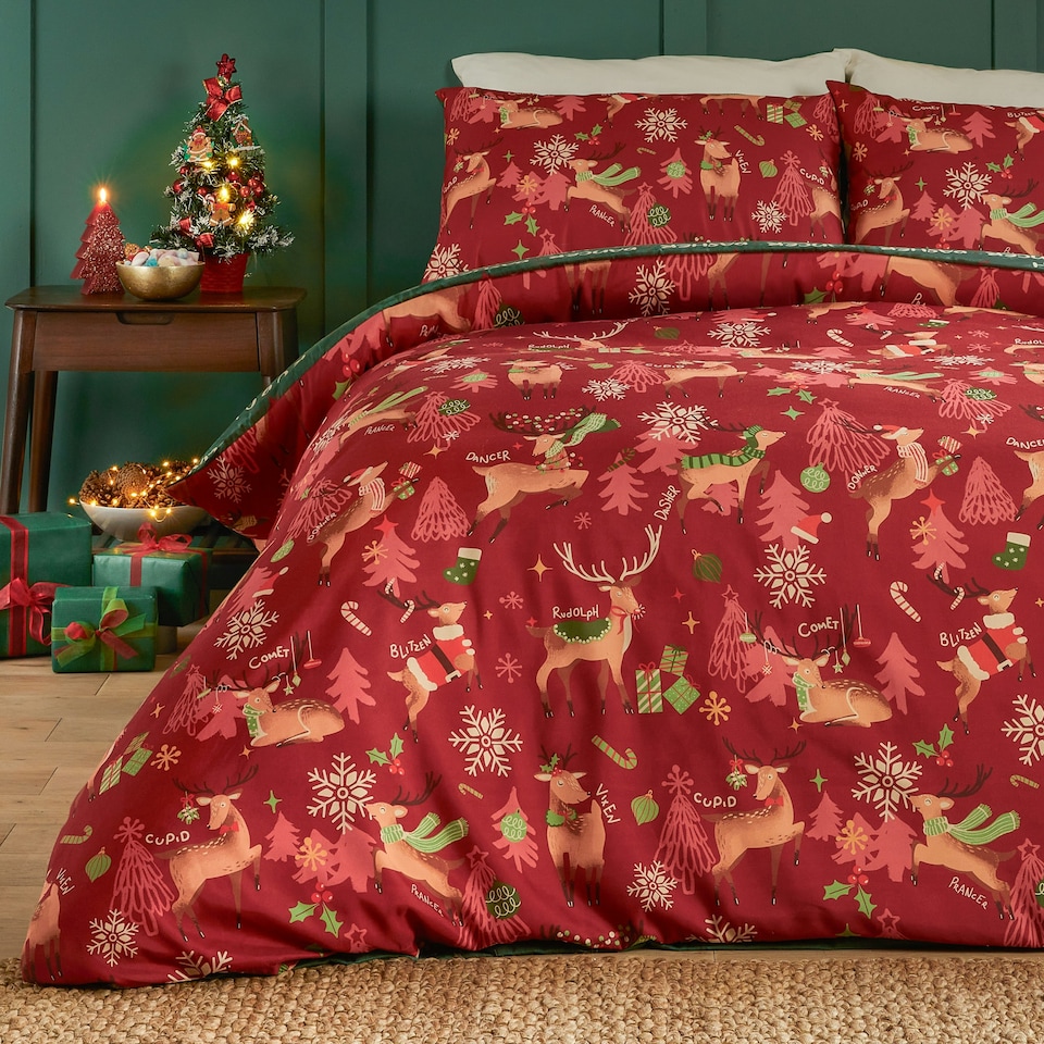 image 1 of Duvet Day Sleigh Team Soft Touch Christmas Duvet Cover Set, King