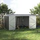 image 2 of Outsunny Outdoor Garden Storage Shed Steel Tool Storage Box Grey