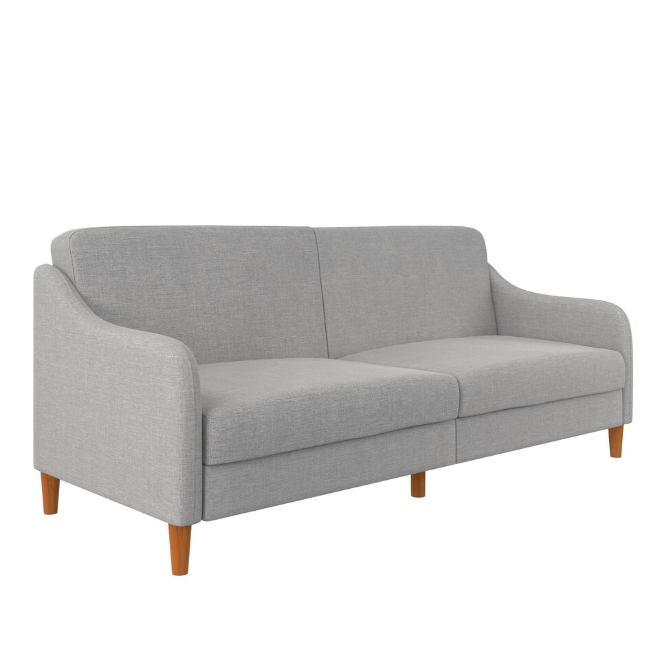 image 1 of Jasper coil 3-seater Sofa Bed in light grey fabric Grey | LIGHT GREY