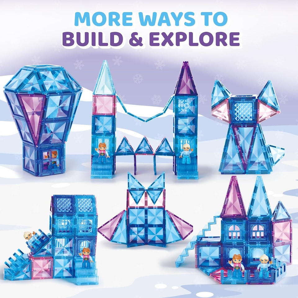 image 1 of Science Kidz 114 Piece Magnetic Tiles Set