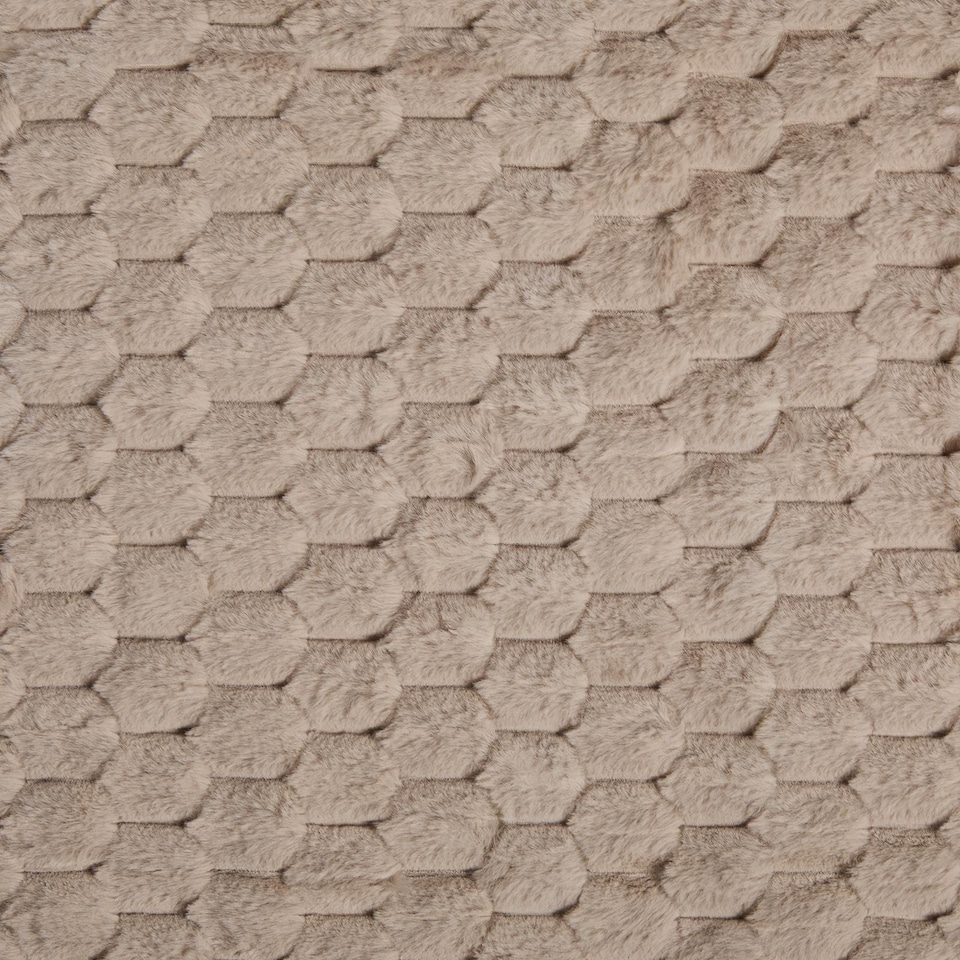 image 1 of OHS Soft Waffle Fleece Faux Fur Thick Blanket Throw