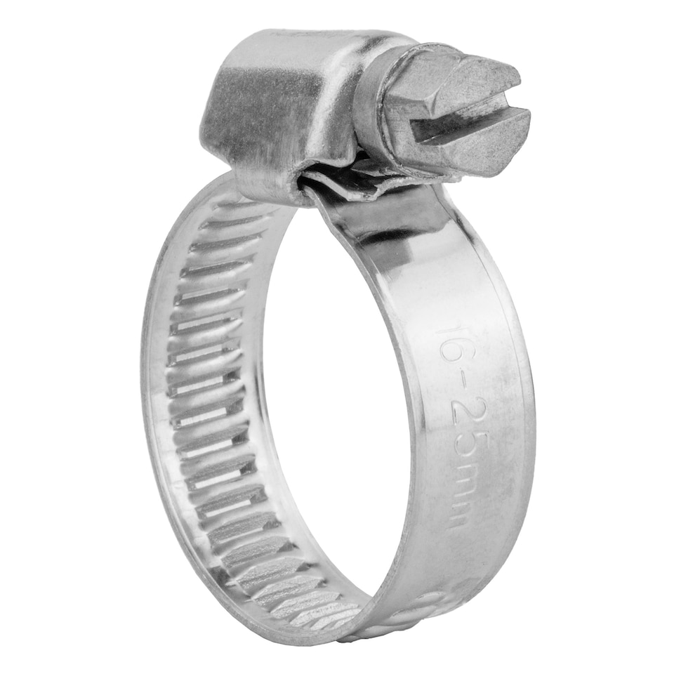 image 1 of KCT Universal 16-25mm Stanless Steel Clips for Hose Pipe - 10 Pack