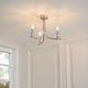 image 7 of Morden Polished Chrome Semi-Flush Ceiling Light