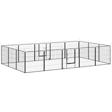PawHut 16 Panels Heavy Duty Puppy Play Pen for Small, Medium Dogs 80Hcm