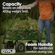 image 4 of Heavy Duty Metal Gardening Trolley - Green Trailer Cart