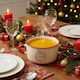 image 2 of Christmas Soup Mugs Jumbo Stoneware Two Handle Festive Xmas Bowls | Multi | Set of 4