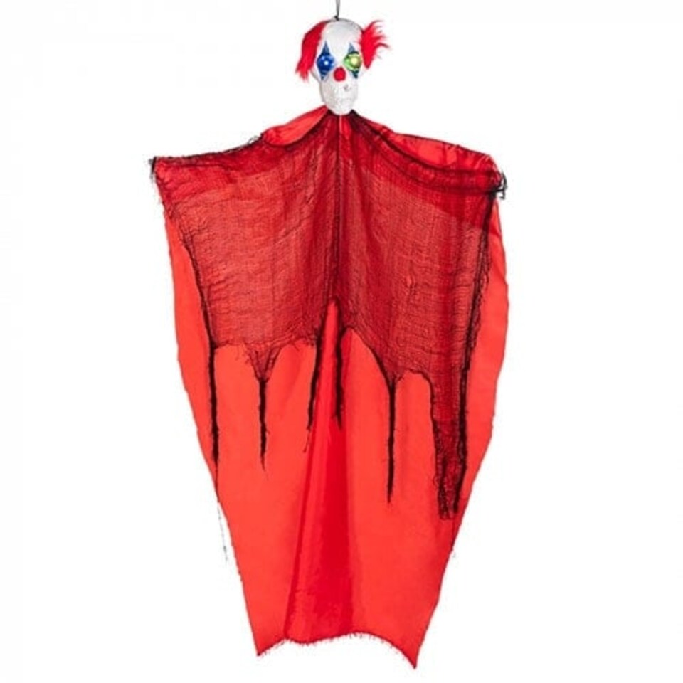 Freaky Clown Halloween Hanging Animated Prop Decoration 150cm