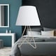 image 6 of First Choice Lighting Tripod Gold 42cm Table Lamp With White Fabric Shade Gold | White