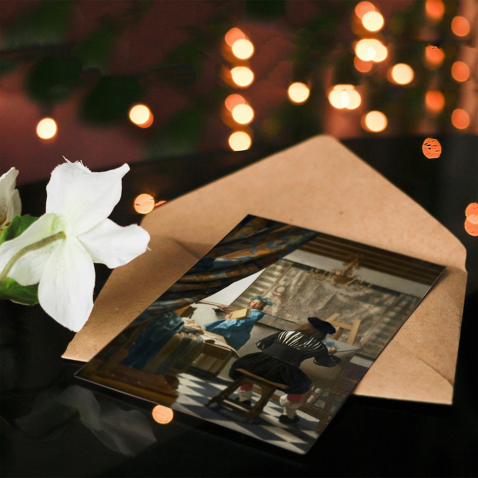 image 1 of Johannes Vermeer Art Card The Allegory of Painting