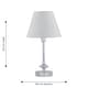 image 5 of Set of 2 Chrome Jewelled Table Lamps with Ivory Off White Shades Chrome | Red