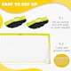 image 4 of HOMCOM Two Football Goal Nets, Foldable Outdoor Sport Training Equipment, for Adults, Teens, with Carrying Bag, Yellow | Yellow