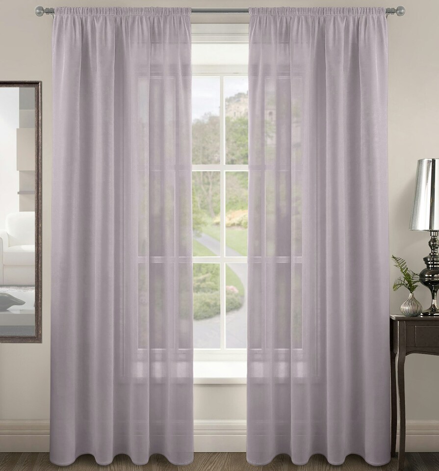 image 1 of Velosso Riva Slot Top Voile Panel - 150cm x 182cm | Purple | Mauve
