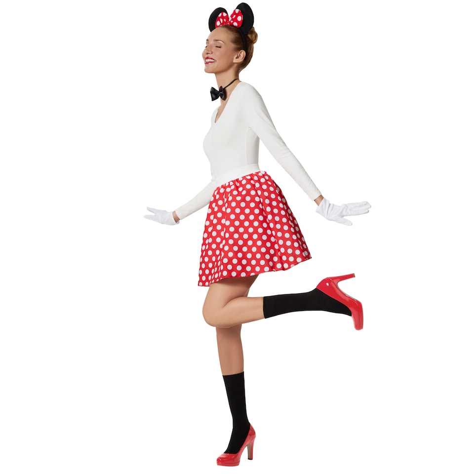 image 1 of Womens Fancy Dress Costume - Lady Mouse | Red | black/red/white | L/XL | 1
