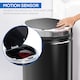 image 4 of HOMCOM Stainless Steel Sensor Bin, 42L Kitchen Touch Bin, Automatic Trash Can with Inner Bucket, Soft Close, Dustbin, Black | Black | 1