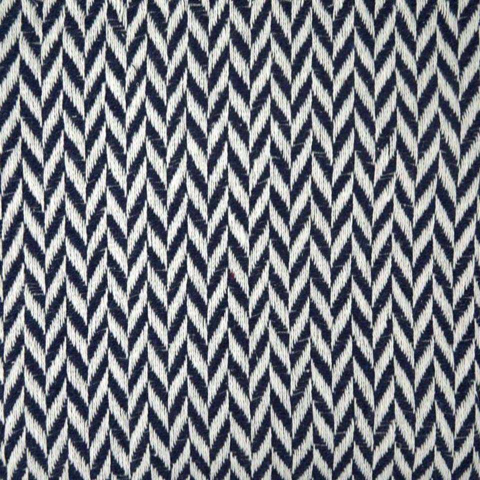 image 1 of Chevron Collection Recycled Cotton Throw in Navy (50" x 60") | Blue | Blue