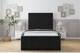 image 1 of Sloomy Somerset Black Plush Deep-Sided Bed Frame With 50" Upholstered Headboard 6' Super King