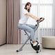 image 1 of SPORTNOW Folding Exercise Bike, Quiet Stationary Bike with 8-Level Magnetic Resistance, Heart-Rate Sensor, Adjustable Seat and Wheels for Home Gym Workout, Black and Grey | Grey