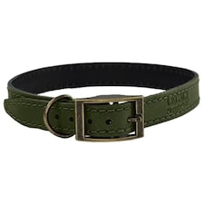 HugglePets Legacy Leather Dog Collar - Khaki N/A | XL