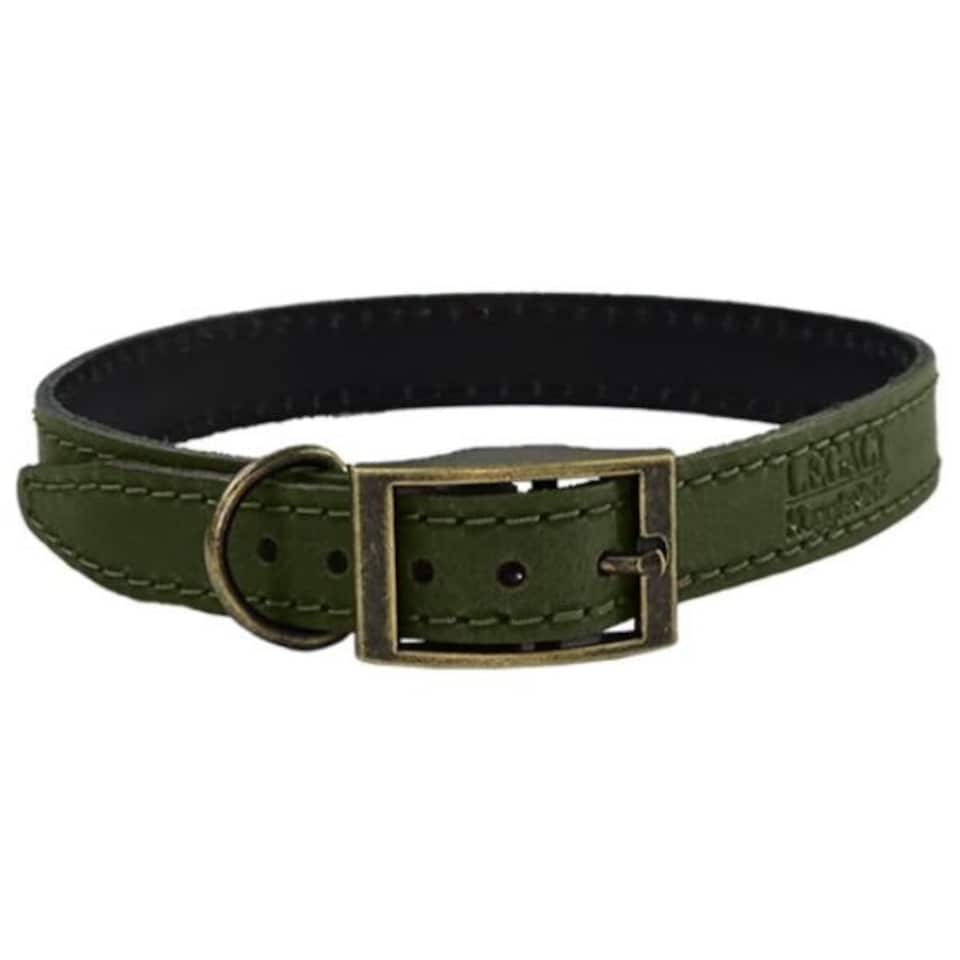 image 1 of HugglePets Legacy Leather Dog Collar - Khaki N/A | XL