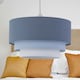 image 4 of Gabi - Blue Ombre Linen 3 Tier Ceiling Light Shade Blue