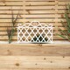 image 4 of Pack of 3 27cm White Plastic Garden Patio Lawn Border Fence Edging