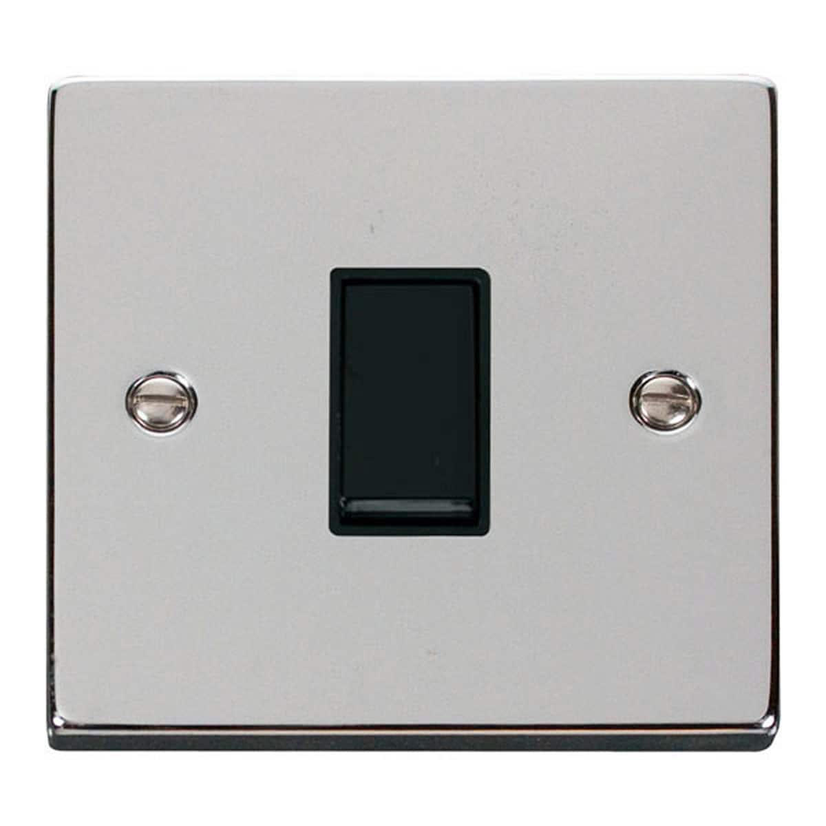 SE HOME Polished Chrome 10A 1 Gang Intermediate Light Switch Chrome Polished Chrome