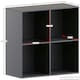 image 3 of Vida Designs Durham 2x2 Cube Storage Bookcase Display Unit, Black