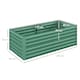 image 3 of Outsunny Raised Beds for Garden, Galvanised Steel Outdoor Planters with Multi-reinforced Rods for Vegetables, Plants, Flowers and Herbs, 180 x 90 x 59 cm, Light Green | Green