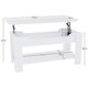 image 3 of Vida Designs Lift Up Coffee Table With Storage Compartment & Shelf, White