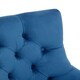 image 5 of Interiors by Premier Luxury Blue Velvet Home Office Chair, Comfortable Blue Office Desk Chair with Gold Base, Modern Chair
