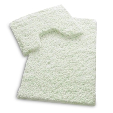 VELVETIO Bath Mats & Pedestal Mat Set Anti Slip Super Soft Water Absorbent Cream