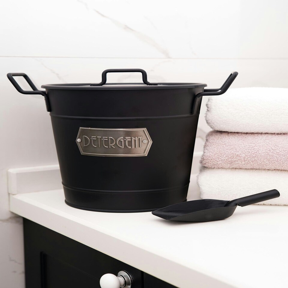 image 1 of Black Detergent Storage Bin