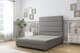 image 1 of Sloomy Monaco Pewter Dumfries Divan Bed Base 2 Drawers Left Side With 54 Inch Floor Standing Headboard & 12 Inch Matching Footboard | Grey | Pewter | Super King | 1